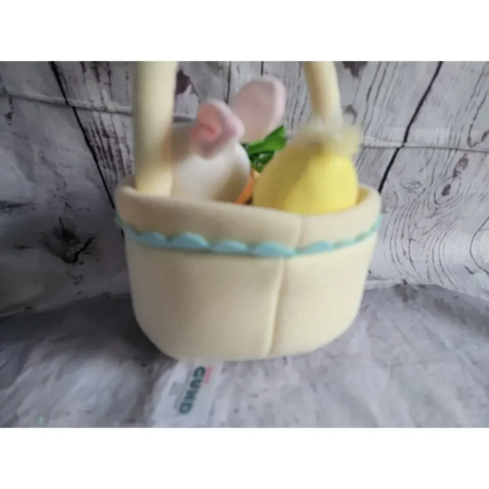 Baby Gund My First Easter Basket Plush With Baby Rattle Complete Set